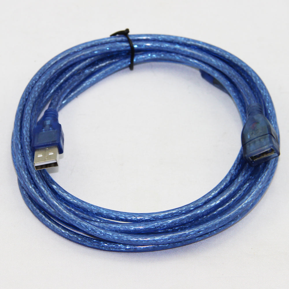 USB EXTENSION MALE TO FEMALE 2.0 CRYSTAL (IMPORTED CABLE) 3M