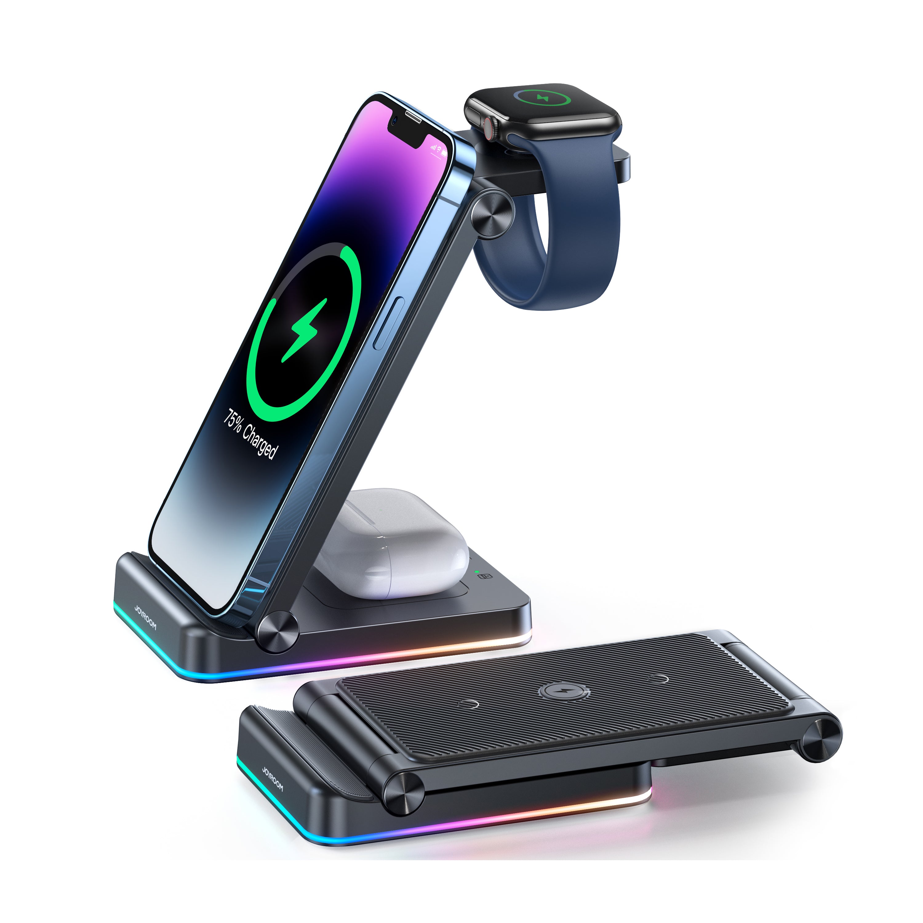JOYROOM JR-WQN01 15W 3-in-1 Foldable Wireless Charging Station